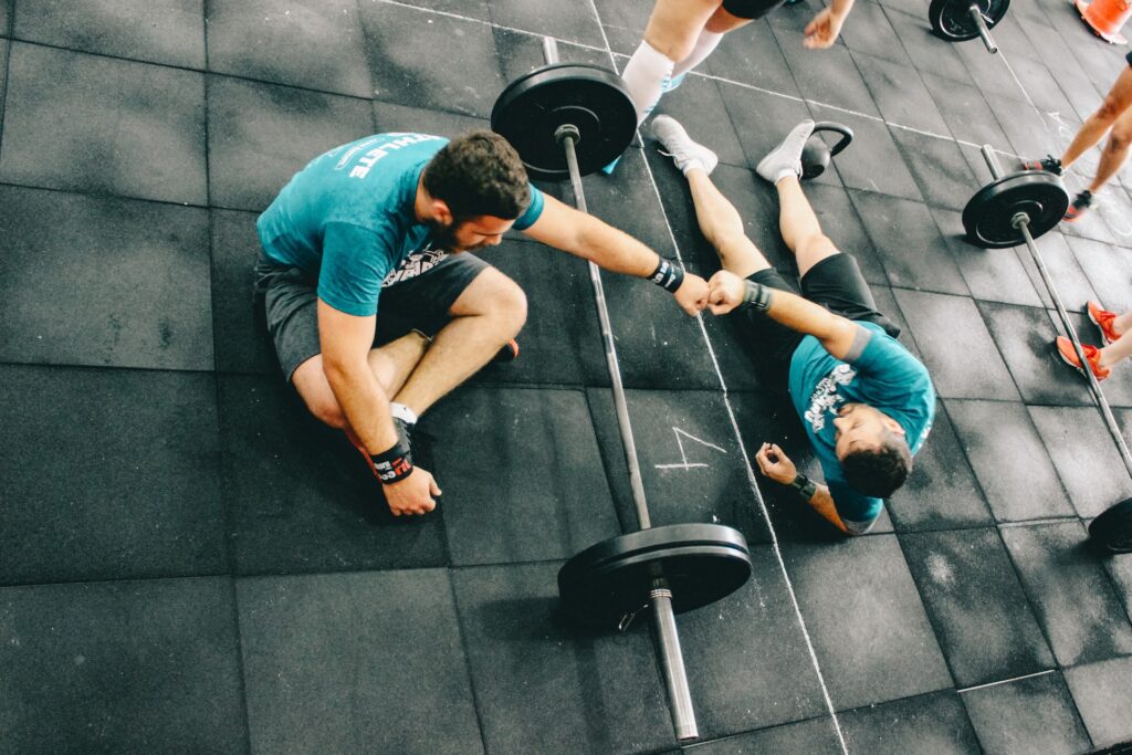 lifter has suffered high level of fatigue and is resting on the floor
